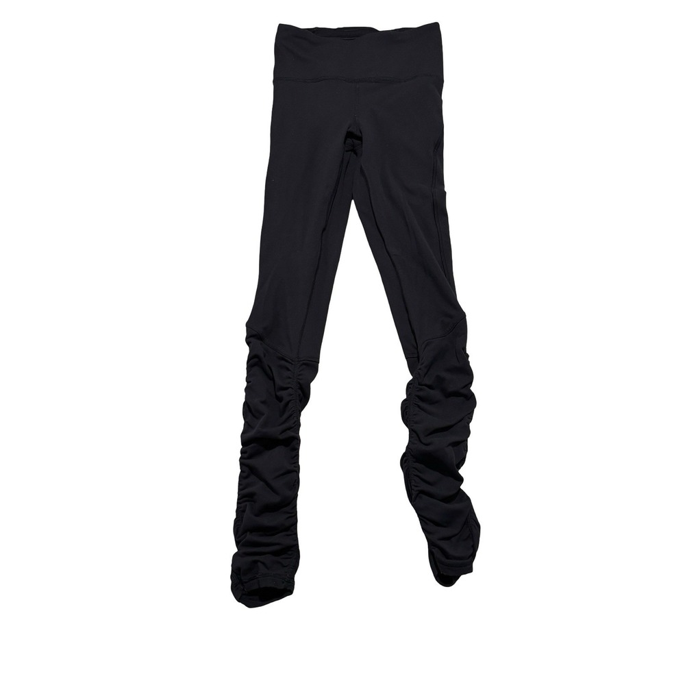 Lululemon Women's Full Length Ruched Scrunched Leggings Black Size 4 - 24 x 29
